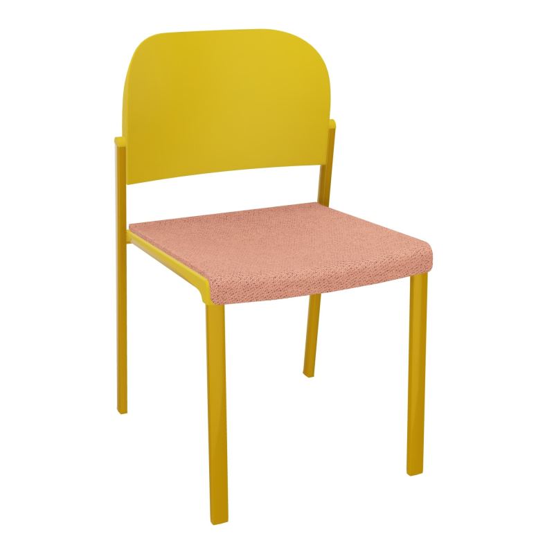 ROMY CHAISE 4P FIXES ASSISE TISSU DOSSIER POLYPRO SANS ACCOUDOIRS BL SX PW