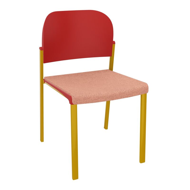 ROMY CHAISE 4P FIXES ASSISE TISSU DOSSIER POLYPRO SANS ACCOUDOIRS BL SX PZ