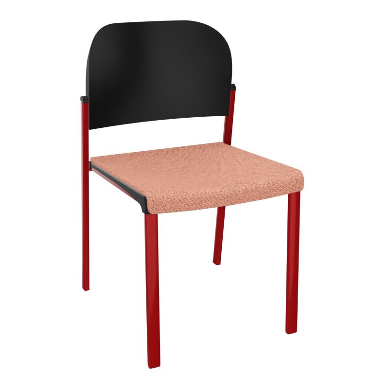 ROMY CHAISE 4P FIXES ASSISE TISSU DOSSIER POLYPRO SANS ACCOUDOIRS BL ZY PU