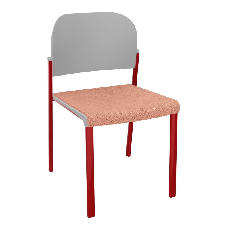 ROMY CHAISE 4P FIXES ASSISE TISSU DOSSIER POLYPRO SANS ACCOUDOIRS BL ZY PX
