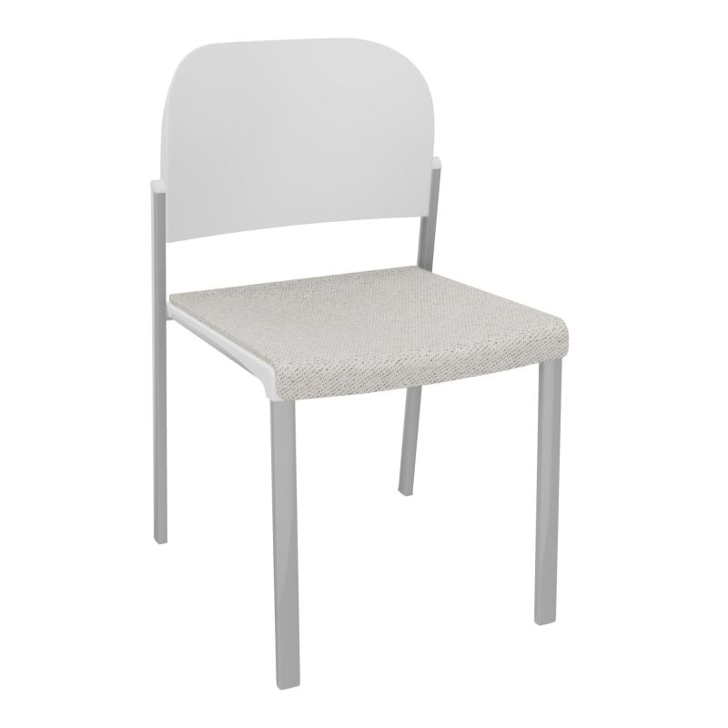 ROMY CHAISE 4P FIXES ASSISE TISSU DOSSIER POLYPRO SANS ACCOUDOIRS BM SB PT