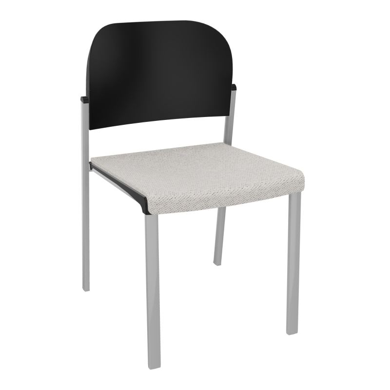 ROMY CHAISE 4P FIXES ASSISE TISSU DOSSIER POLYPRO SANS ACCOUDOIRS BM SB PU