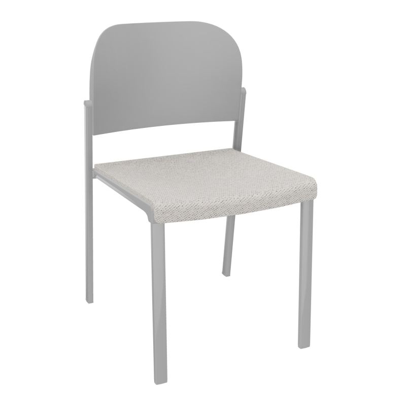 ROMY CHAISE 4P FIXES ASSISE TISSU DOSSIER POLYPRO SANS ACCOUDOIRS BM SB PX