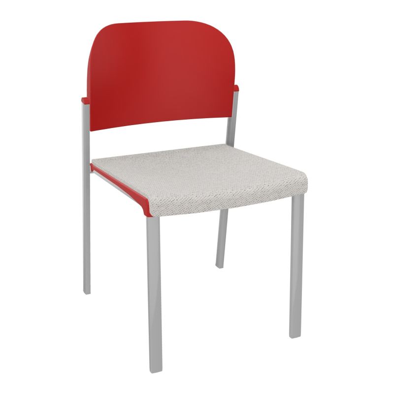 ROMY CHAISE 4P FIXES ASSISE TISSU DOSSIER POLYPRO SANS ACCOUDOIRS BM SB PZ