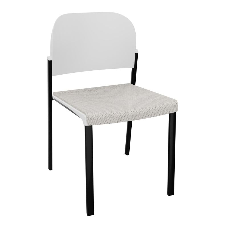 ROMY CHAISE 4P FIXES ASSISE TISSU DOSSIER POLYPRO SANS ACCOUDOIRS BM SG PT
