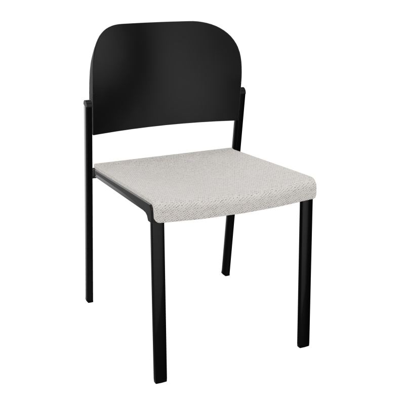 ROMY CHAISE 4P FIXES ASSISE TISSU DOSSIER POLYPRO SANS ACCOUDOIRS BM SG PU