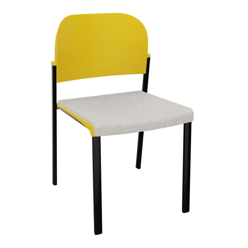 ROMY CHAISE 4P FIXES ASSISE TISSU DOSSIER POLYPRO SANS ACCOUDOIRS BM SG PW