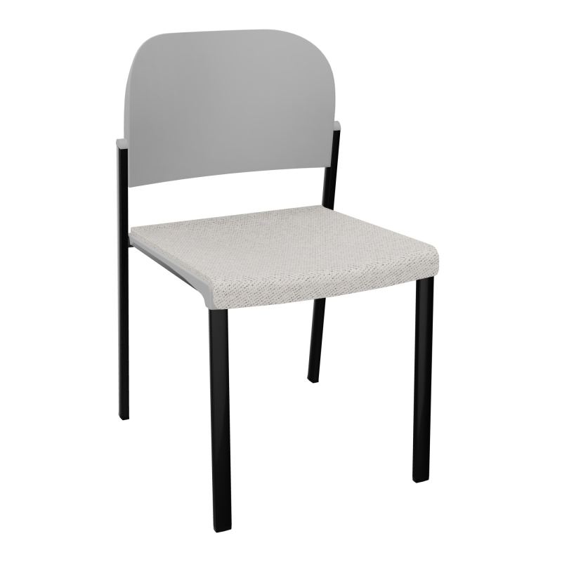 ROMY CHAISE 4P FIXES ASSISE TISSU DOSSIER POLYPRO SANS ACCOUDOIRS BM SG PX