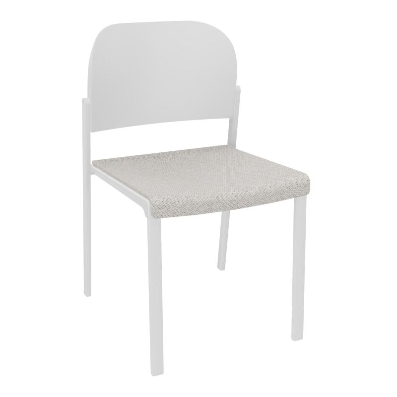 ROMY CHAISE 4P FIXES ASSISE TISSU DOSSIER POLYPRO SANS ACCOUDOIRS BM SP PT