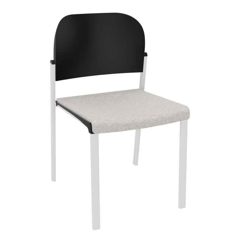 ROMY CHAISE 4P FIXES ASSISE TISSU DOSSIER POLYPRO SANS ACCOUDOIRS BM SP PU