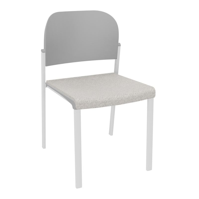 ROMY CHAISE 4P FIXES ASSISE TISSU DOSSIER POLYPRO SANS ACCOUDOIRS BM SP PX
