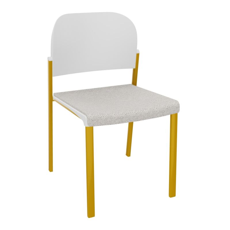 ROMY CHAISE 4P FIXES ASSISE TISSU DOSSIER POLYPRO SANS ACCOUDOIRS BM SX PT