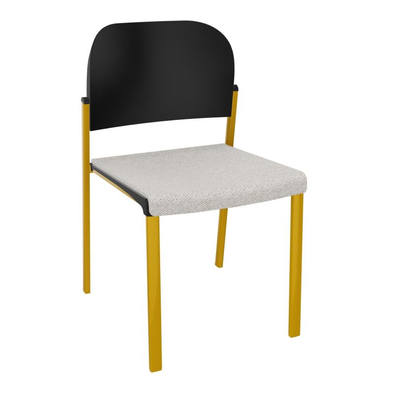 ROMY CHAISE 4P FIXES ASSISE TISSU DOSSIER POLYPRO SANS ACCOUDOIRS BM SX PU