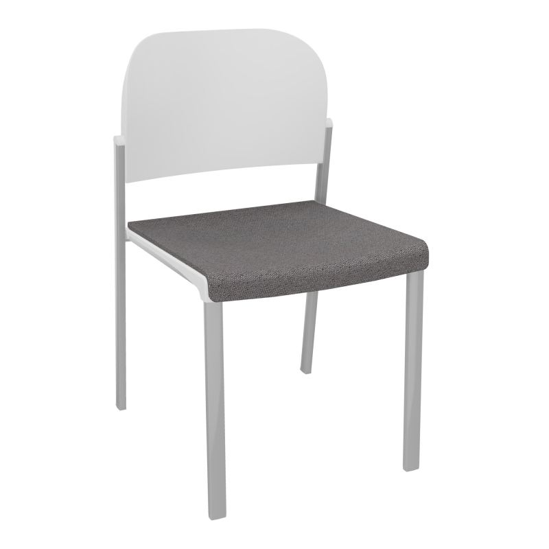 ROMY CHAISE 4P FIXES ASSISE TISSU DOSSIER POLYPRO SANS ACCOUDOIRS BN SB PT