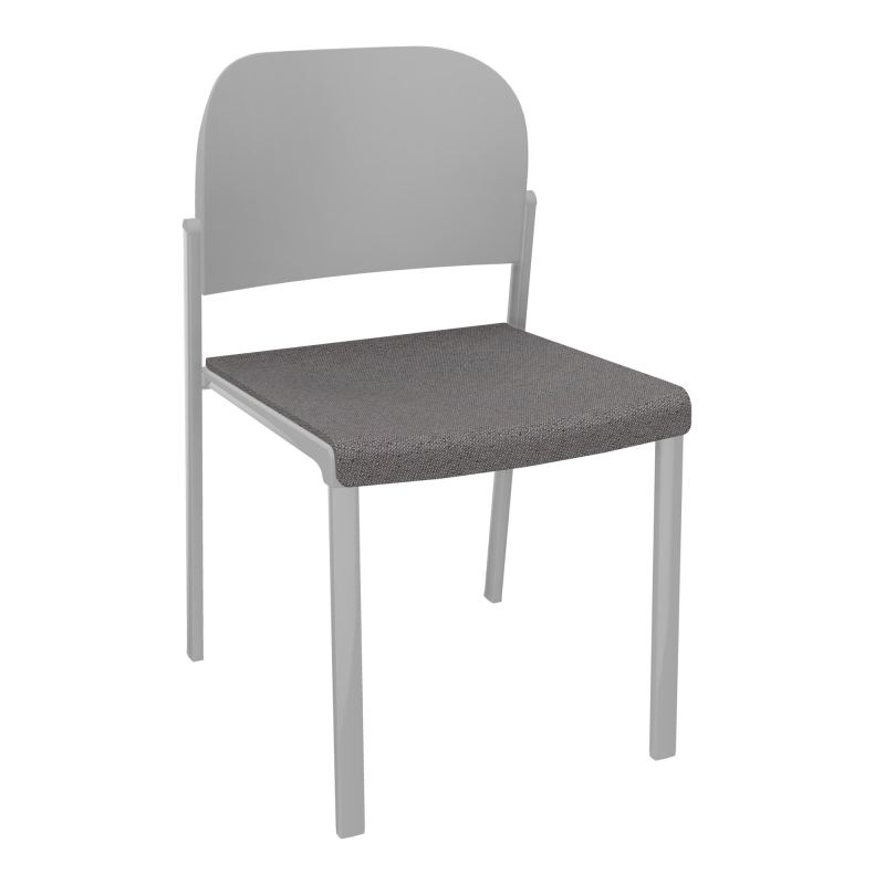 ROMY CHAISE 4P FIXES ASSISE TISSU DOSSIER POLYPRO SANS ACCOUDOIRS BN SB PX