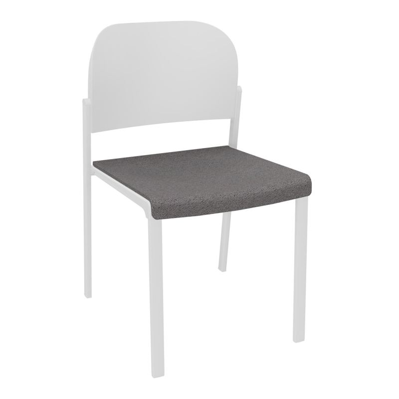 ROMY CHAISE 4P FIXES ASSISE TISSU DOSSIER POLYPRO SANS ACCOUDOIRS BN SP PT