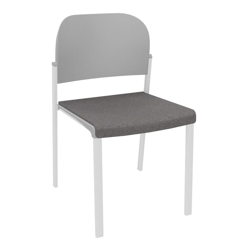 ROMY CHAISE 4P FIXES ASSISE TISSU DOSSIER POLYPRO SANS ACCOUDOIRS BN SP PX