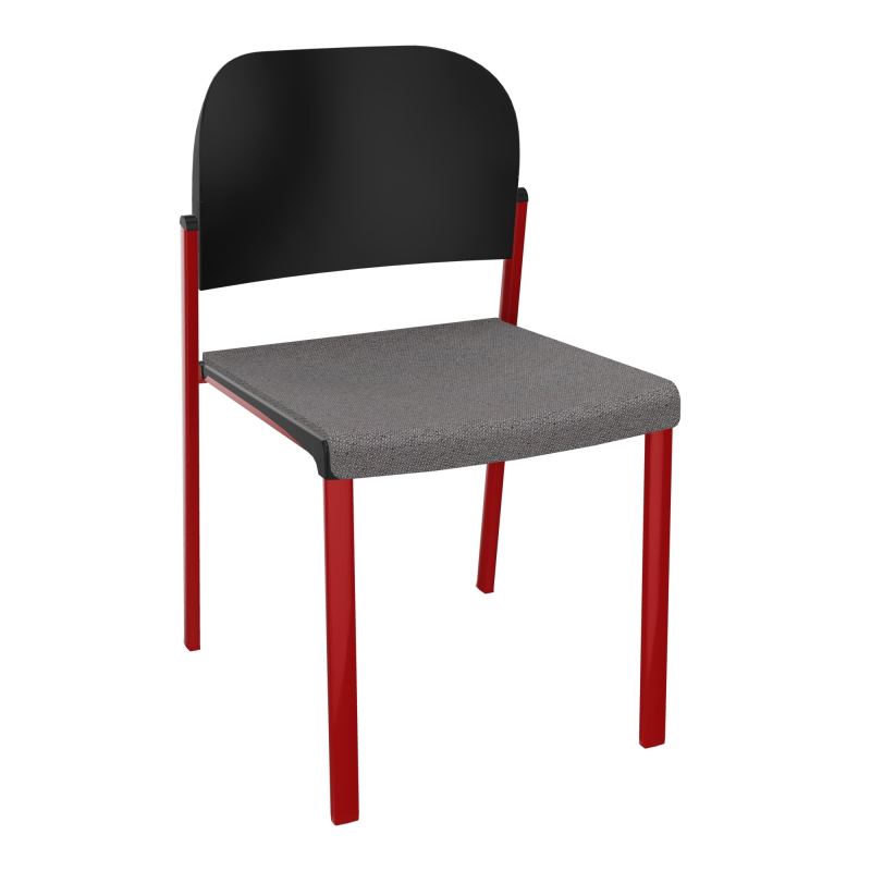 ROMY CHAISE 4P FIXES ASSISE TISSU DOSSIER POLYPRO SANS ACCOUDOIRS BN ZY PU