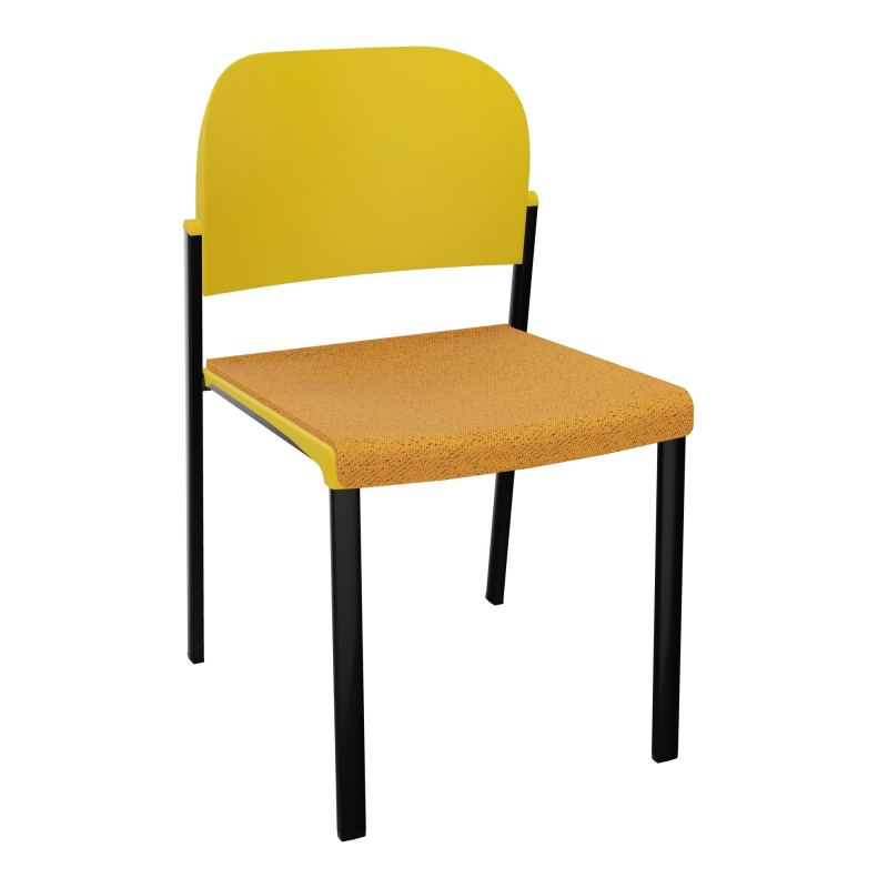 ROMY CHAISE 4P FIXES ASSISE TISSU DOSSIER POLYPRO SANS ACCOUDOIRS BO SG PW