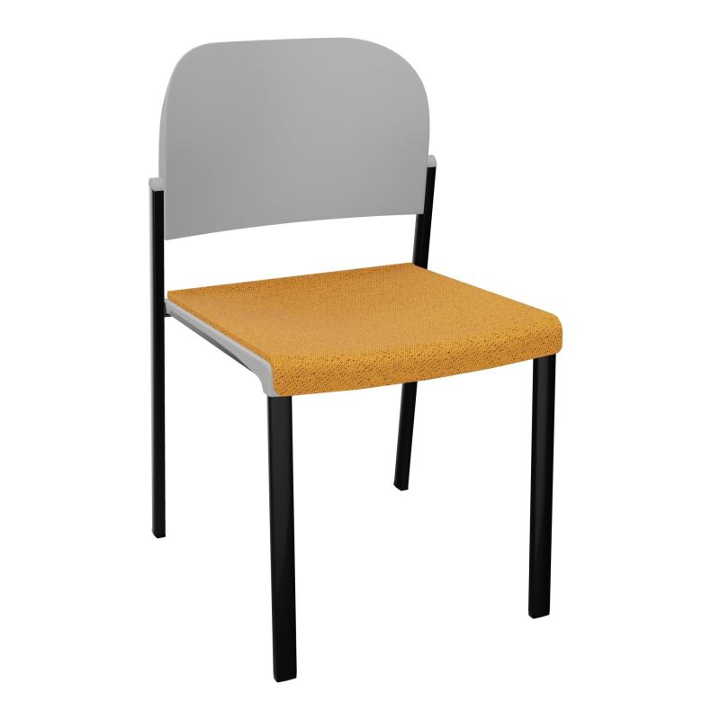 ROMY CHAISE 4P FIXES ASSISE TISSU DOSSIER POLYPRO SANS ACCOUDOIRS BO SG PX