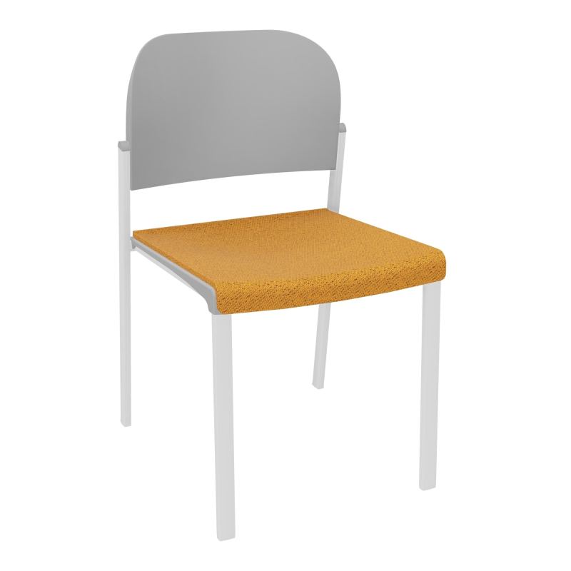 ROMY CHAISE 4P FIXES ASSISE TISSU DOSSIER POLYPRO SANS ACCOUDOIRS BO SP PX