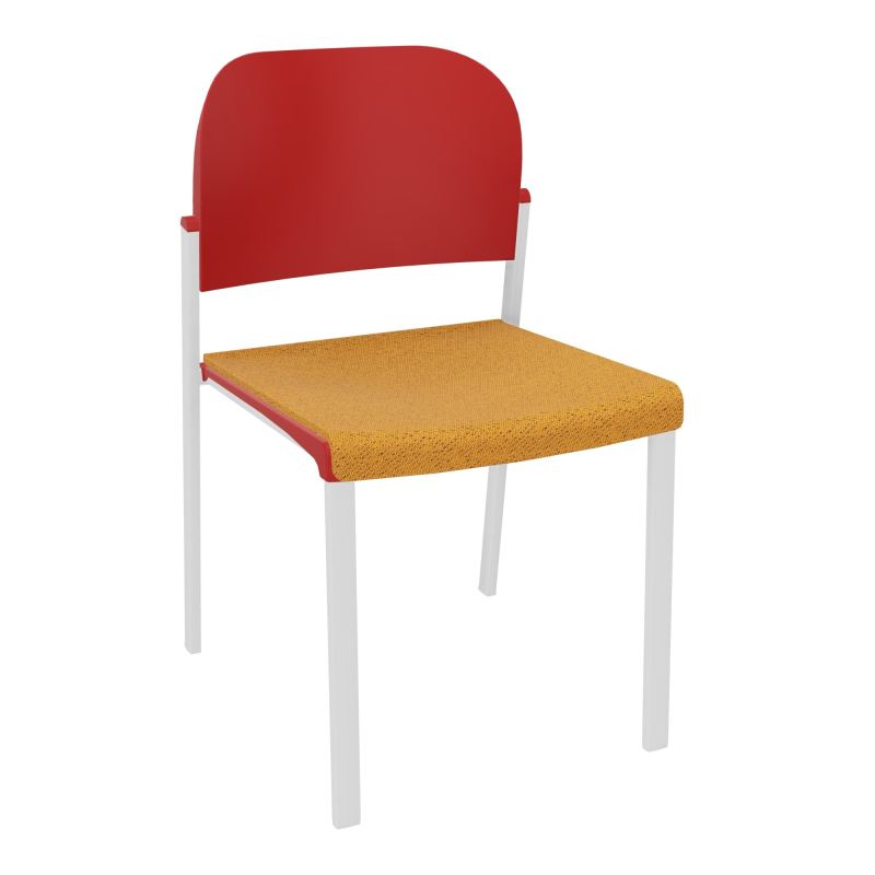 ROMY CHAISE 4P FIXES ASSISE TISSU DOSSIER POLYPRO SANS ACCOUDOIRS BO SP PZ