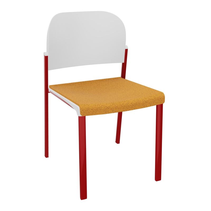 ROMY CHAISE 4P FIXES ASSISE TISSU DOSSIER POLYPRO SANS ACCOUDOIRS BO ZY PT