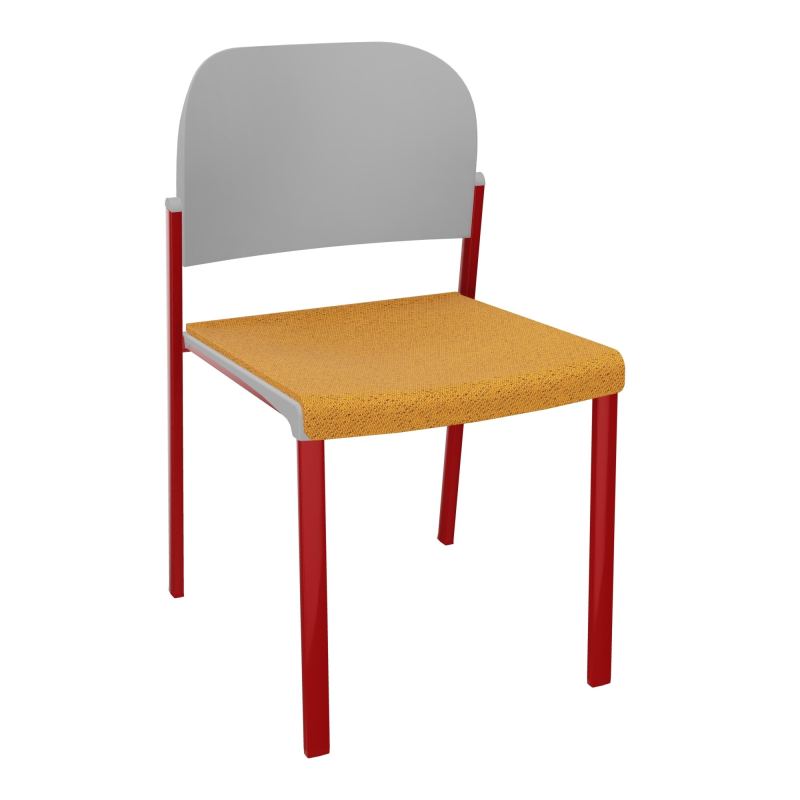 ROMY CHAISE 4P FIXES ASSISE TISSU DOSSIER POLYPRO SANS ACCOUDOIRS BO ZY PX