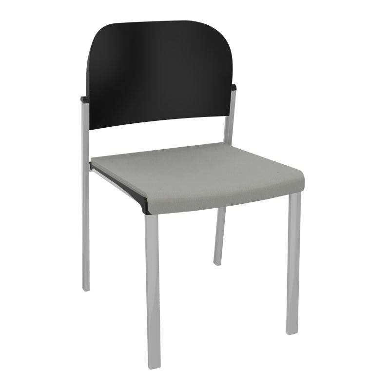 ROMY CHAISE 4P FIXES ASSISE TISSU DOSSIER POLYPRO SANS ACCOUDOIRS CA SB PU
