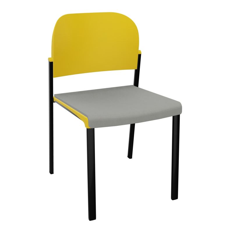 ROMY CHAISE 4P FIXES ASSISE TISSU DOSSIER POLYPRO SANS ACCOUDOIRS CA SG PW