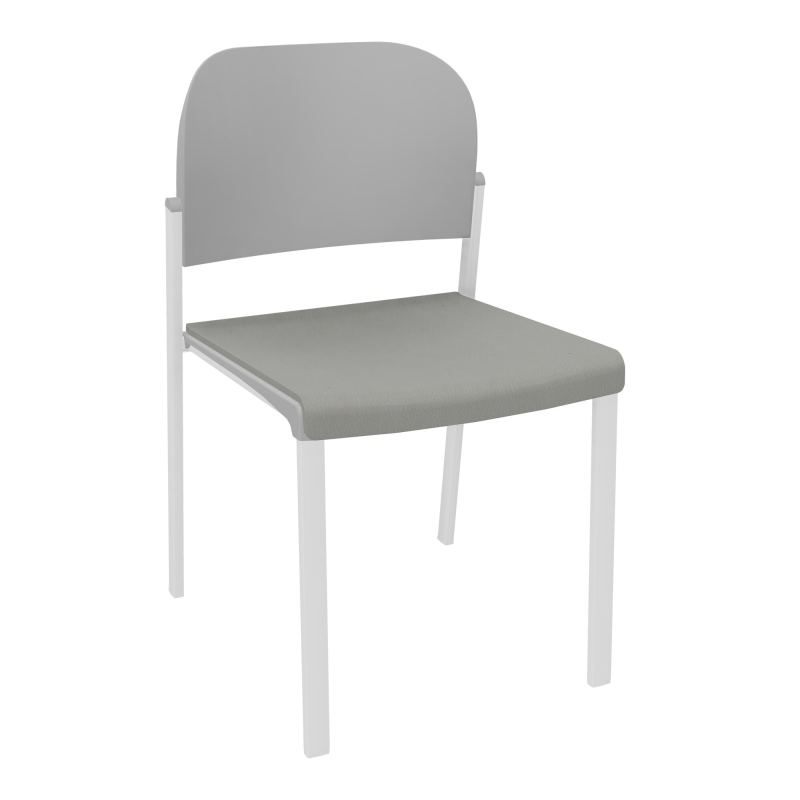ROMY CHAISE 4P FIXES ASSISE TISSU DOSSIER POLYPRO SANS ACCOUDOIRS CA SP PX