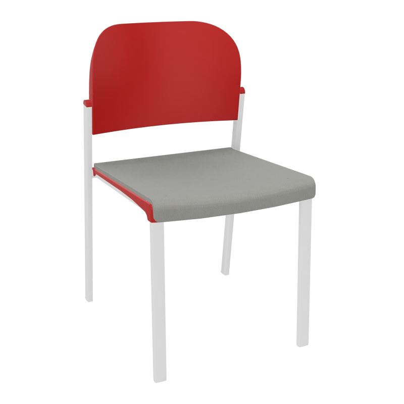 ROMY CHAISE 4P FIXES ASSISE TISSU DOSSIER POLYPRO SANS ACCOUDOIRS CA SP PZ