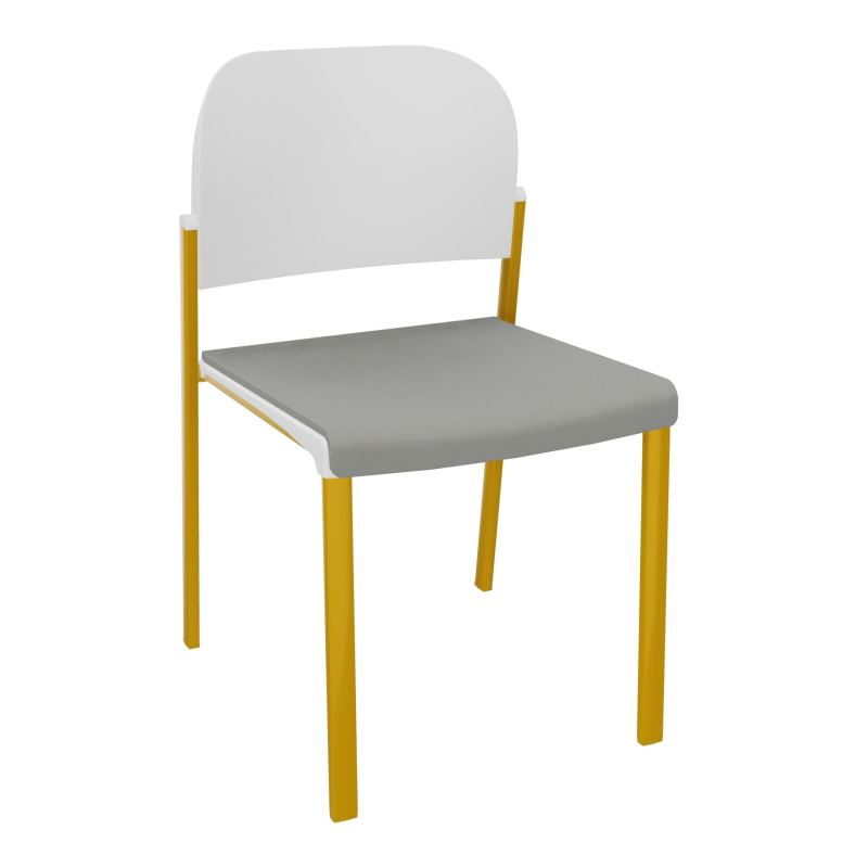 ROMY CHAISE 4P FIXES ASSISE TISSU DOSSIER POLYPRO SANS ACCOUDOIRS CA SX PT