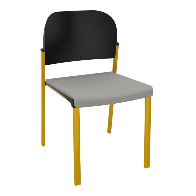 ROMY CHAISE 4P FIXES ASSISE TISSU DOSSIER POLYPRO SANS ACCOUDOIRS CA SX PU
