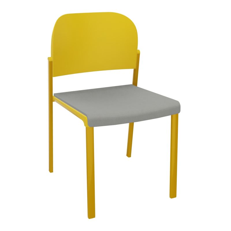 ROMY CHAISE 4P FIXES ASSISE TISSU DOSSIER POLYPRO SANS ACCOUDOIRS CA SX PW