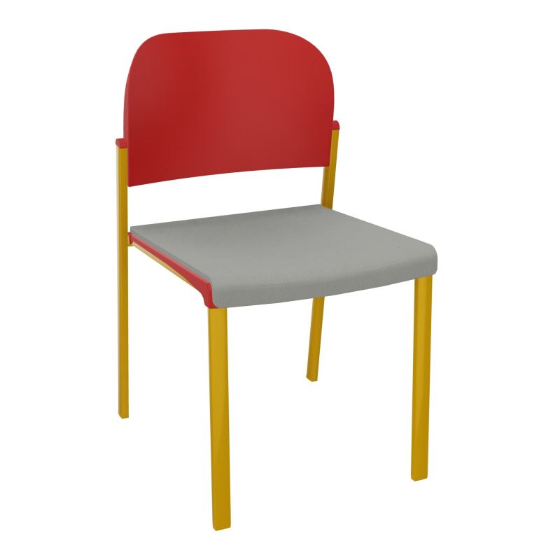 ROMY CHAISE 4P FIXES ASSISE TISSU DOSSIER POLYPRO SANS ACCOUDOIRS CA SX PZ