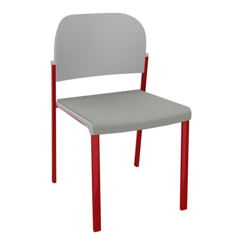 ROMY CHAISE 4P FIXES ASSISE TISSU DOSSIER POLYPRO SANS ACCOUDOIRS CA ZY PX