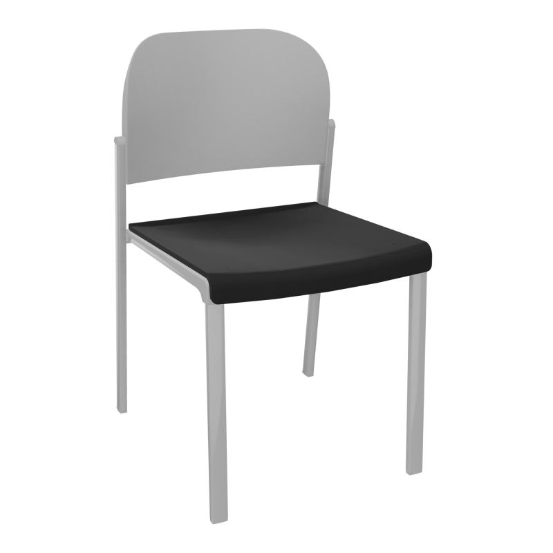 ROMY CHAISE 4P FIXES ASSISE TISSU DOSSIER POLYPRO SANS ACCOUDOIRS CB SB PX