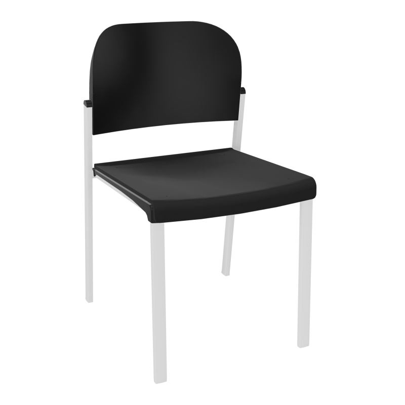 ROMY CHAISE 4P FIXES ASSISE TISSU DOSSIER POLYPRO SANS ACCOUDOIRS CB SP PU