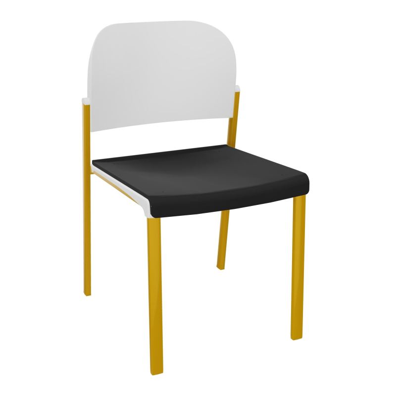 ROMY CHAISE 4P FIXES ASSISE TISSU DOSSIER POLYPRO SANS ACCOUDOIRS CB SX PT