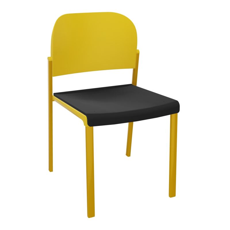 ROMY CHAISE 4P FIXES ASSISE TISSU DOSSIER POLYPRO SANS ACCOUDOIRS CB SX PW