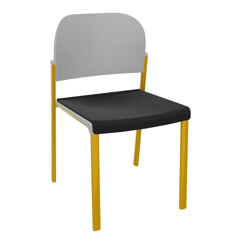 ROMY CHAISE 4P FIXES ASSISE TISSU DOSSIER POLYPRO SANS ACCOUDOIRS CB SX PX