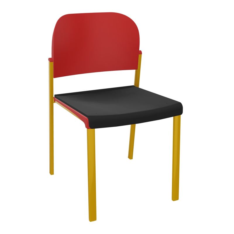 ROMY CHAISE 4P FIXES ASSISE TISSU DOSSIER POLYPRO SANS ACCOUDOIRS CB SX PZ