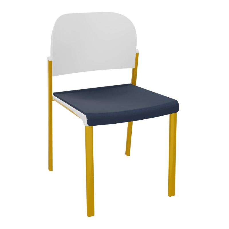 ROMY CHAISE 4P FIXES ASSISE TISSU DOSSIER POLYPRO SANS ACCOUDOIRS CC SX PT