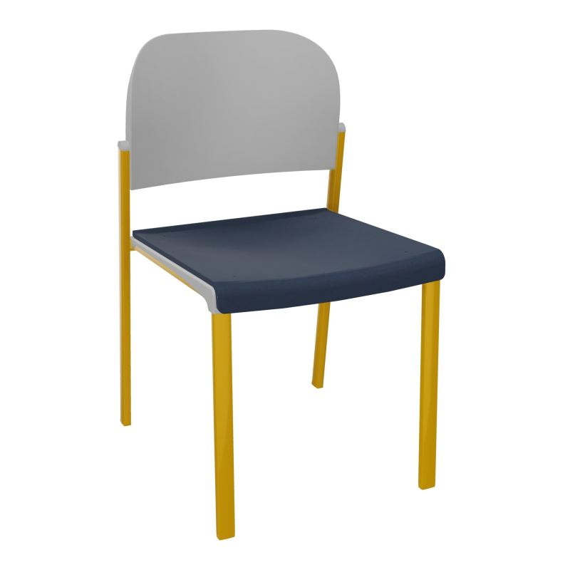 ROMY CHAISE 4P FIXES ASSISE TISSU DOSSIER POLYPRO SANS ACCOUDOIRS CC SX PX