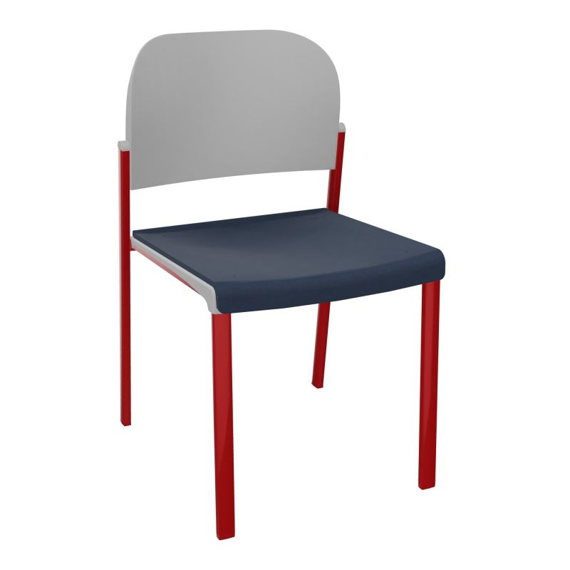 ROMY CHAISE 4P FIXES ASSISE TISSU DOSSIER POLYPRO SANS ACCOUDOIRS CC ZY PX