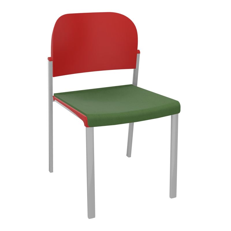 ROMY CHAISE 4P FIXES ASSISE TISSU DOSSIER POLYPRO SANS ACCOUDOIRS CE SB PZ