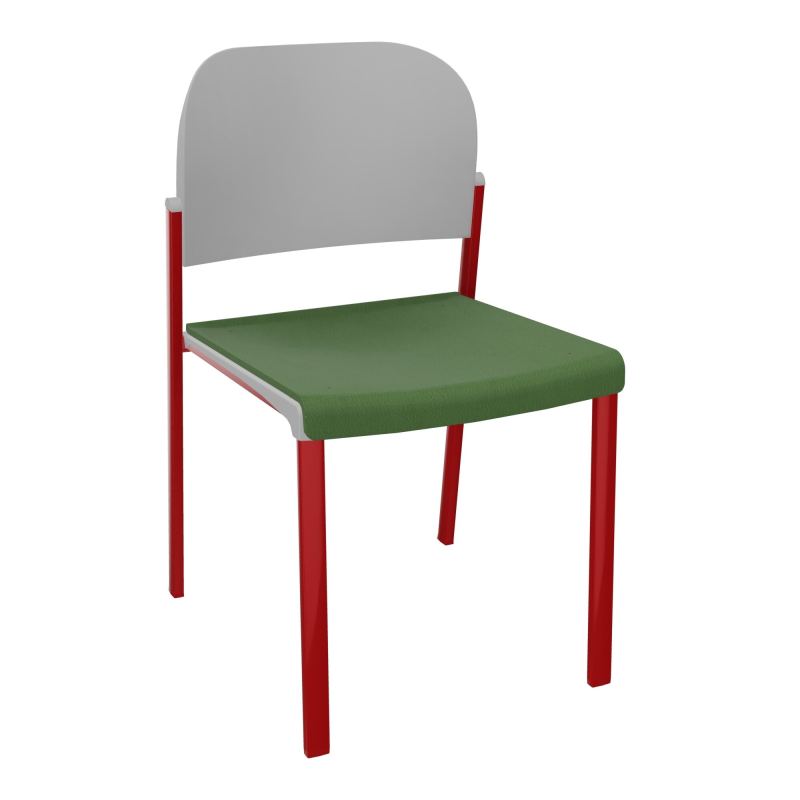 ROMY CHAISE 4P FIXES ASSISE TISSU DOSSIER POLYPRO SANS ACCOUDOIRS CE ZY PX