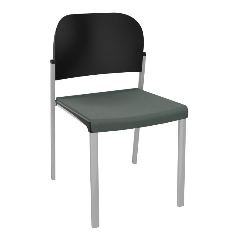 ROMY CHAISE 4P FIXES ASSISE TISSU DOSSIER POLYPRO SANS ACCOUDOIRS CF SB PU