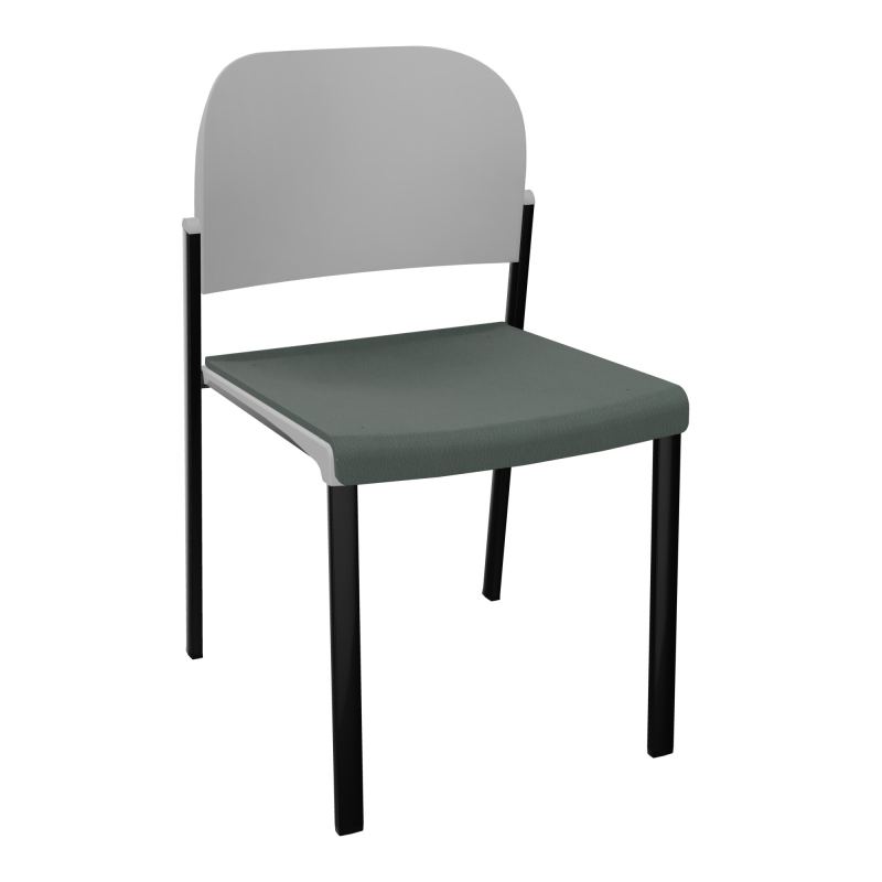 ROMY CHAISE 4P FIXES ASSISE TISSU DOSSIER POLYPRO SANS ACCOUDOIRS CF SG PX